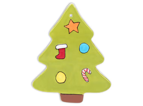 Classic Christmas Tree Ornament Bisqueware