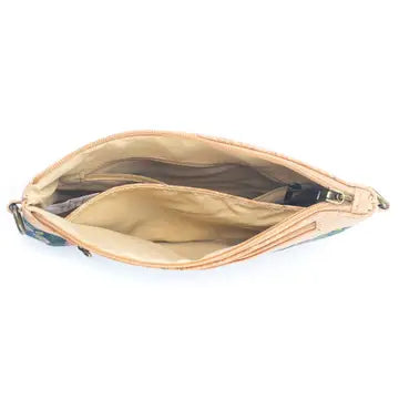 Printed Natural Cork Crossbody Bag & Clutch