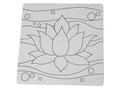 Lotus Flower Party Tile Bisqueware