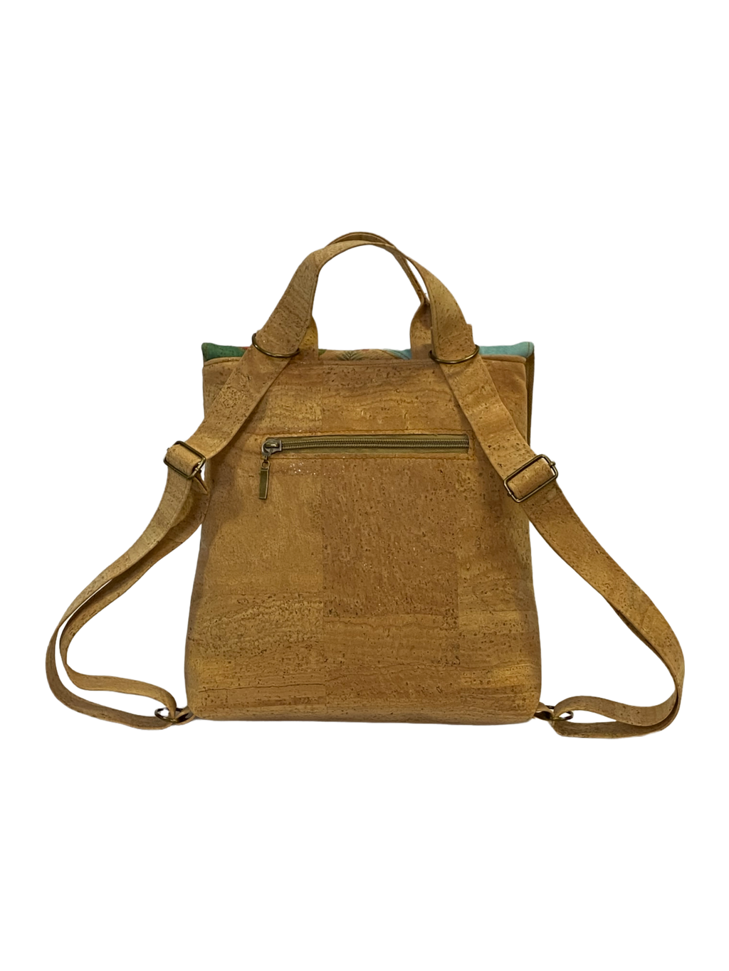 Natural Mayan backpack with patchwork