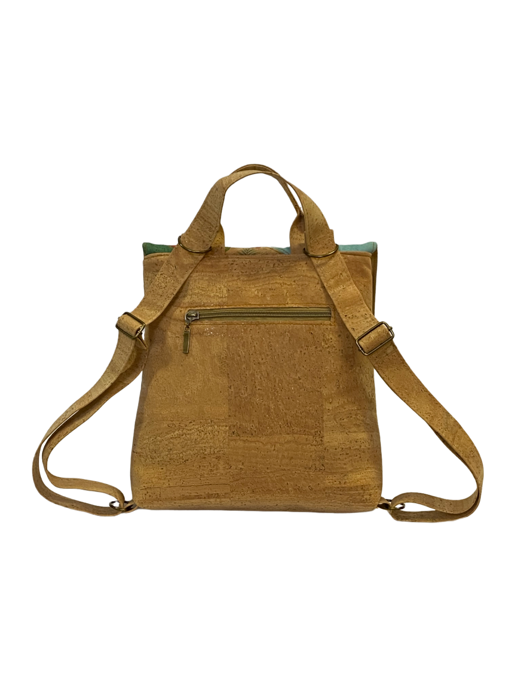 Natural Mayan backpack with patchwork