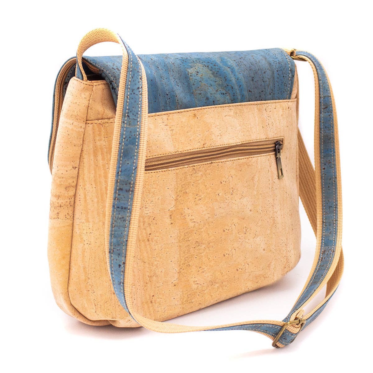 Natural cork with color tassel crossbody bag