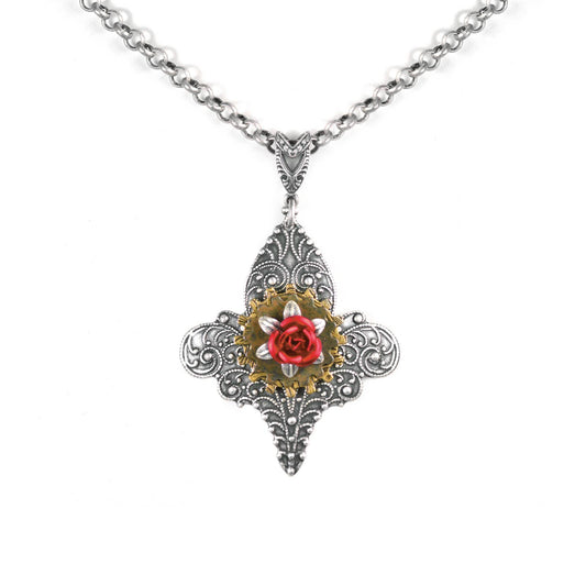 Joan Of Arc Steampunk Necklace