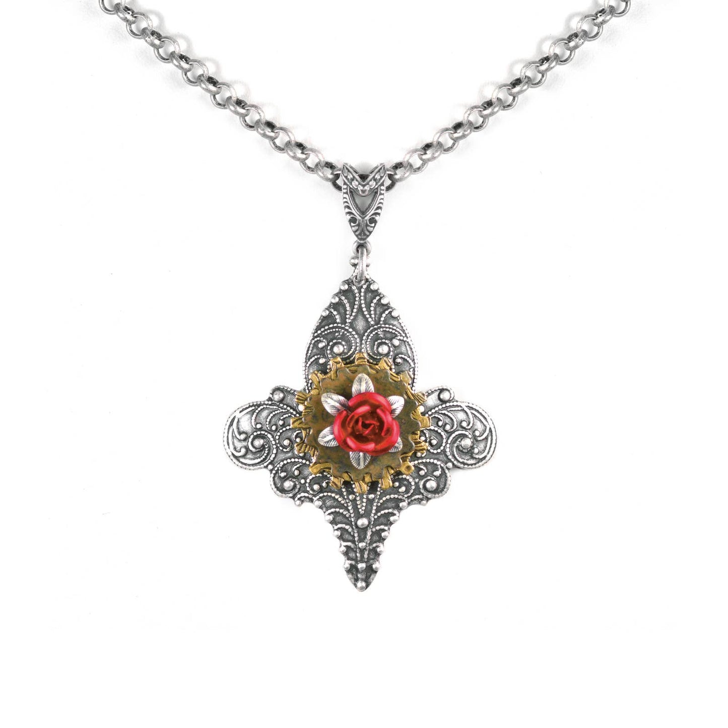Joan Of Arc Steampunk Necklace