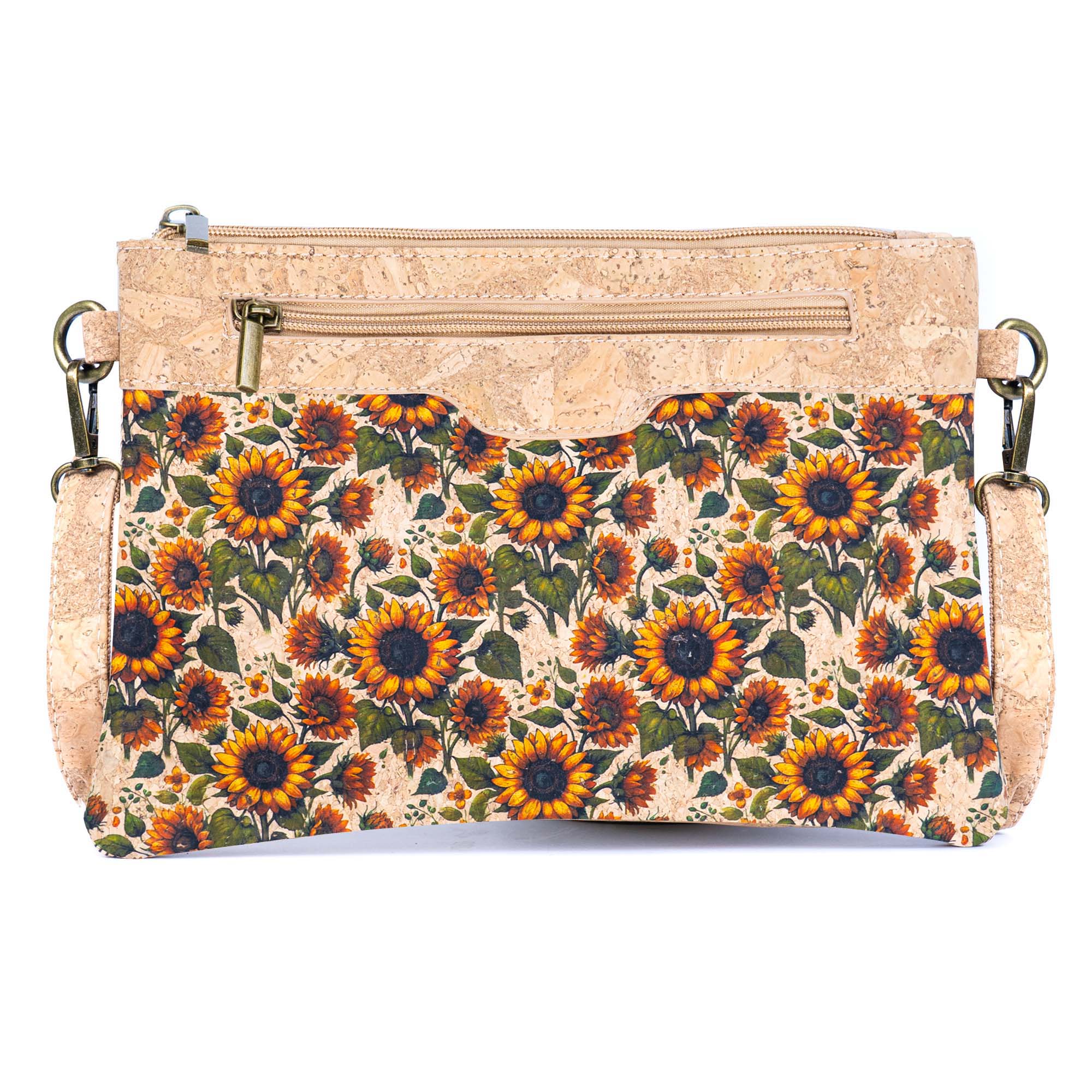 Printed Natural Cork Crossbody Bag & Clutch