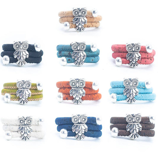 Owl Colorful Cork Handmade Rings