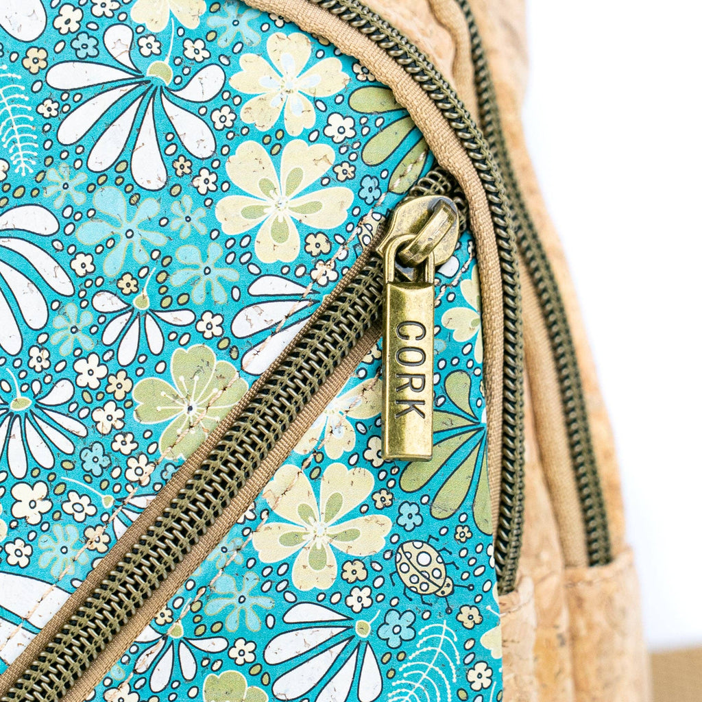 Cork Sling Bag with Printed Front Panel