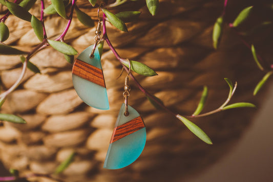 Venus Wooden & Resin Earrings
