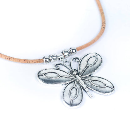 Butterfly Handmade women's cork necklace