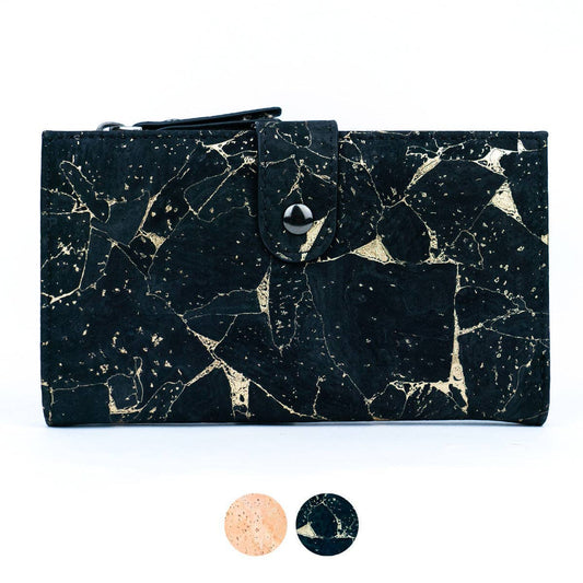 Chic Black and Natural Cork Women's Wallet