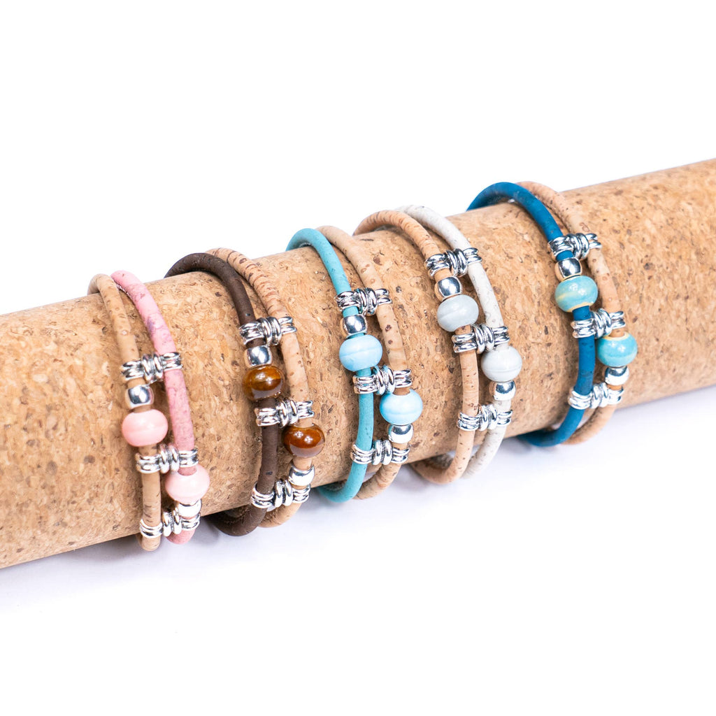 Ceramic beads handmade women's bracelet