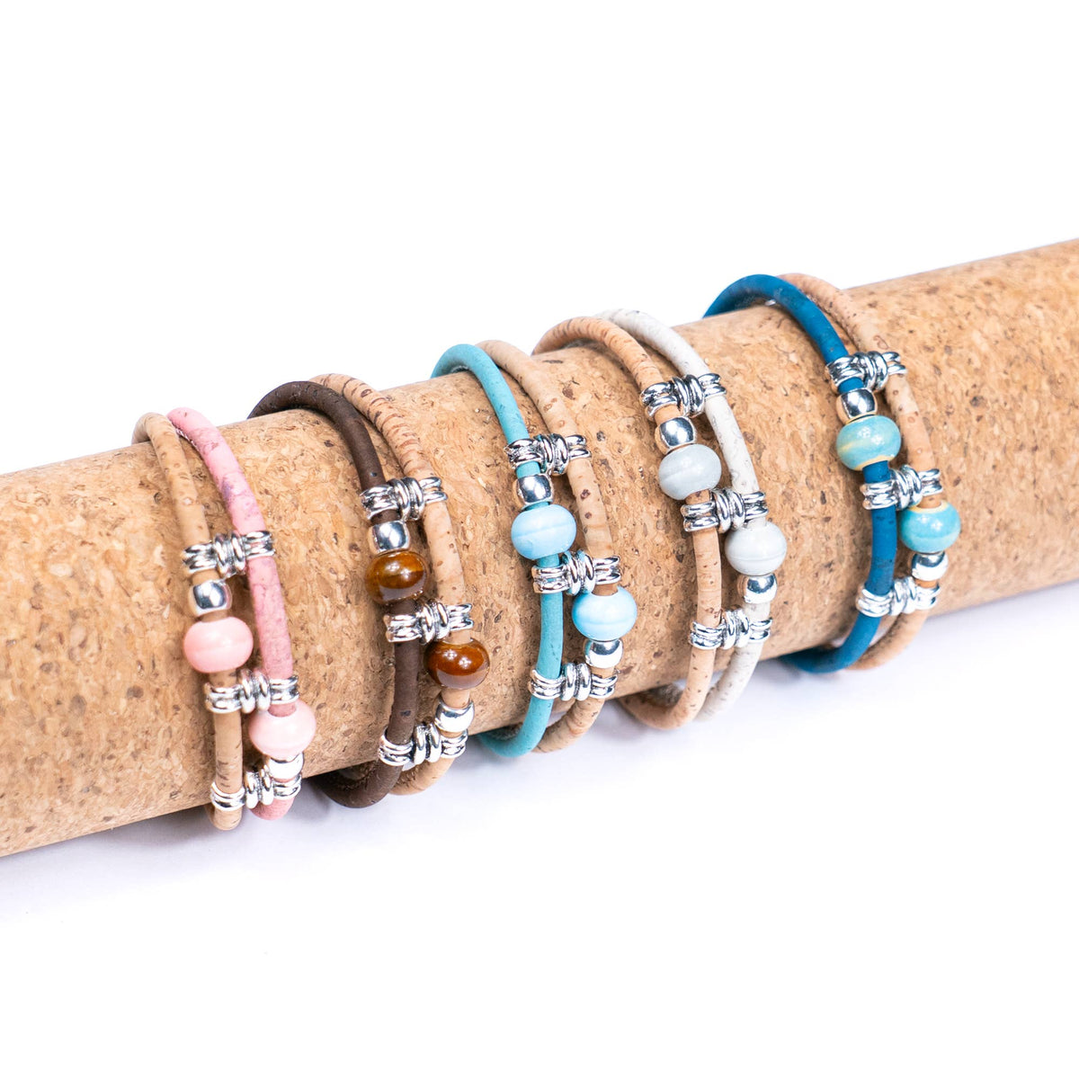 Ceramic beads handmade women's bracelet