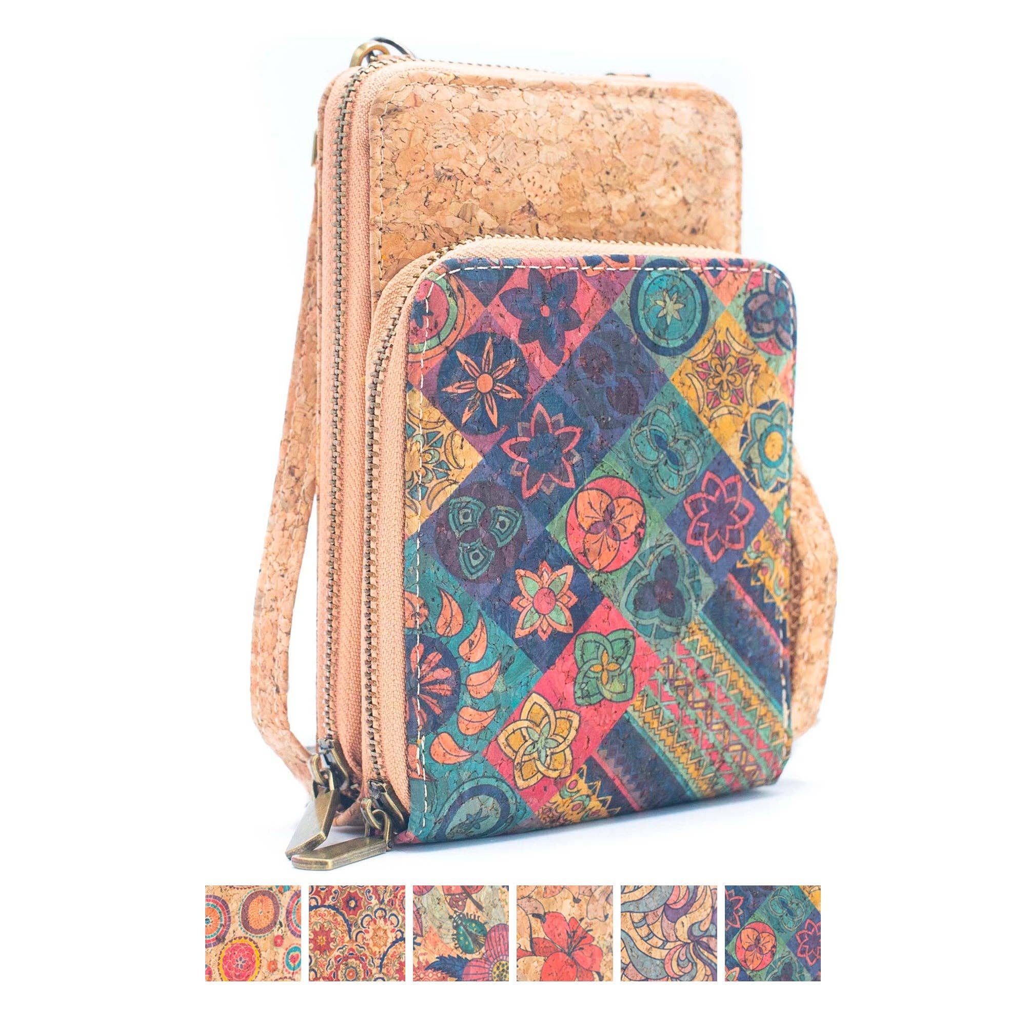 Natural Cork Women's Crossbody Phone Wallet
