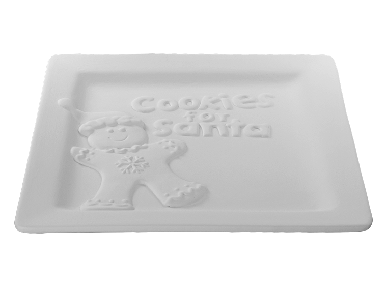 Cookies for Santa Plate Bisqueware