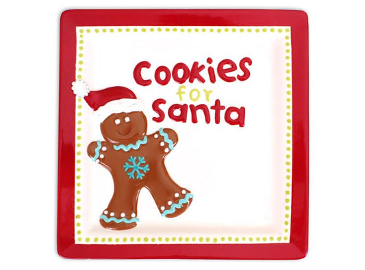 Cookies for Santa Plate Bisqueware