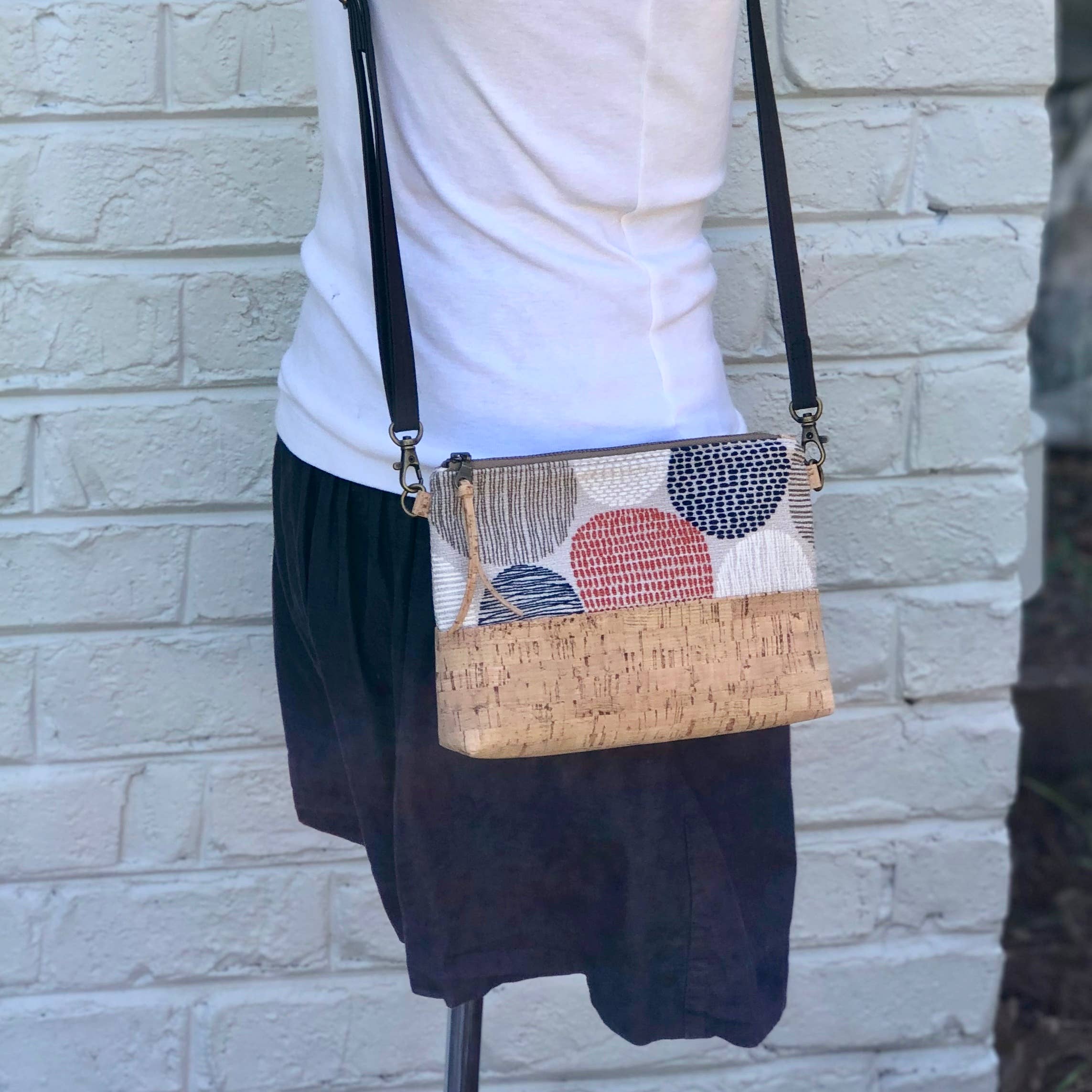 Sky Show Organic Cotton & Cork Crossbody