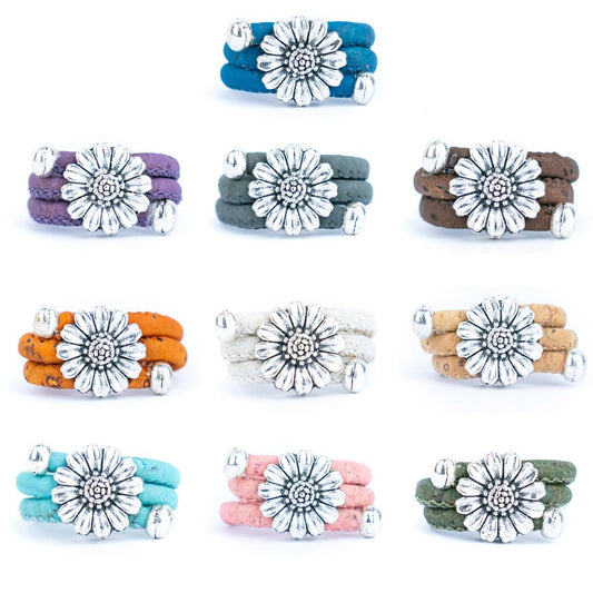 Chrysanthemum handmade colored cork ring