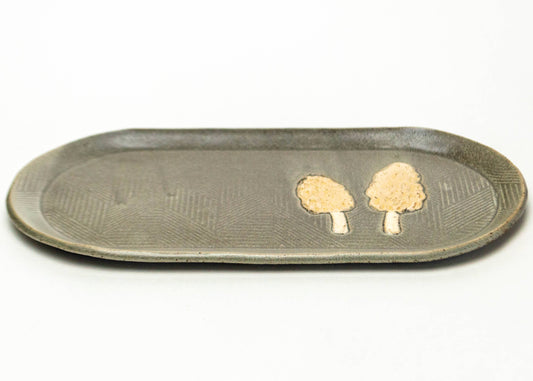Morel Mushroom Ceramic 10" Platter