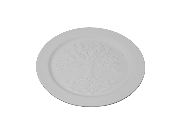 Celtic Tree of Life Plate Bisqueware