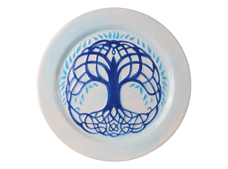 Celtic Tree of Life Plate Bisqueware