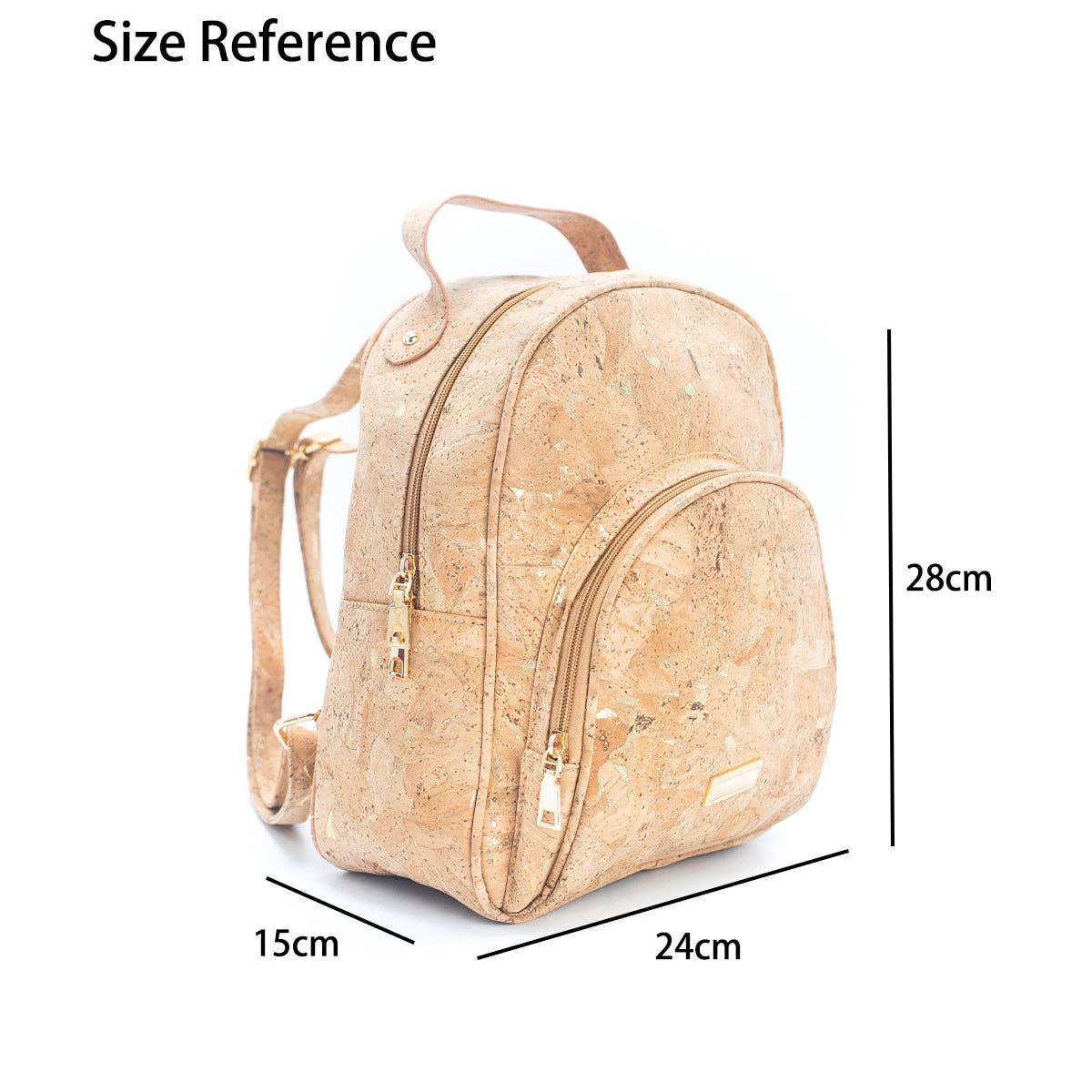 Molten Gold Natural cork Flap backpack