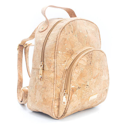 Molten Gold Natural cork Flap backpack