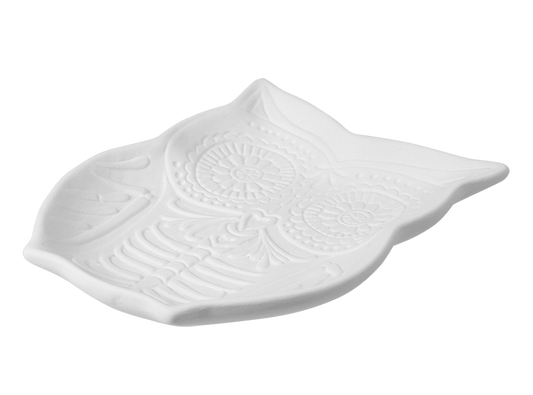Day of the Dead Owl Dish Bisqueware