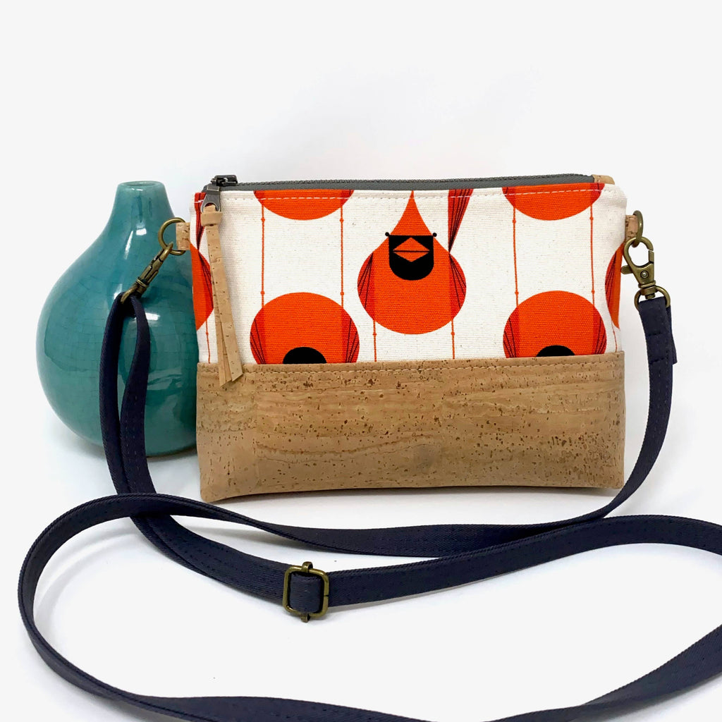 Eastern Meadowlark Organic Cotton & Cork Crossbody