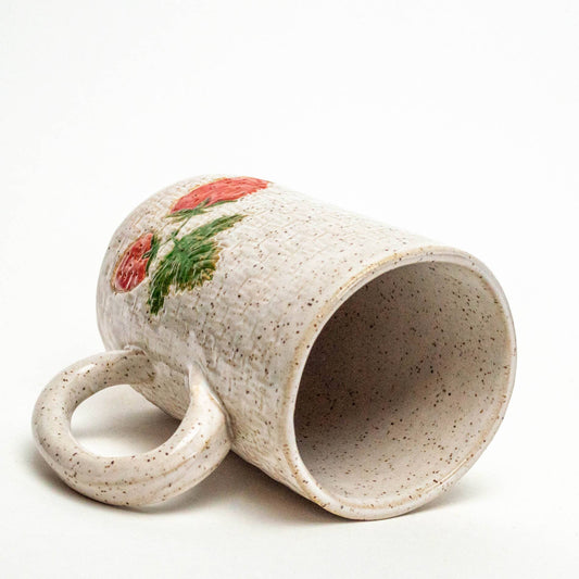 Strawberry Pattern White Mug