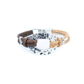 Silver-Tone Oval Handmade Natural Cork Bracelet