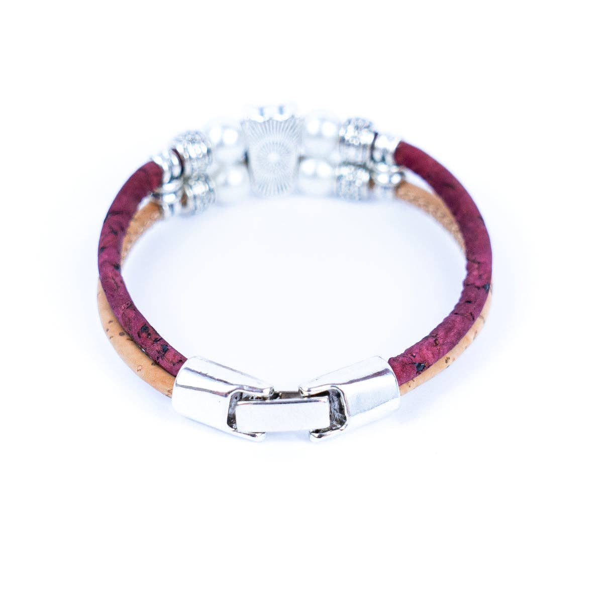 Owl & colorful Cork  handmade bracelet