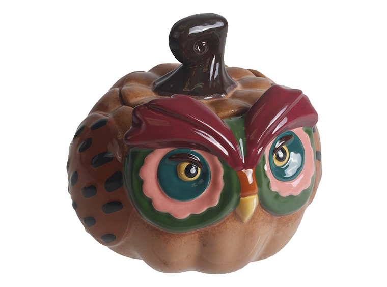 Owl Pumpkin Box Bisqueware