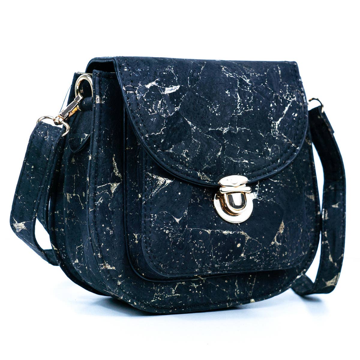 Golden Accents Cork Crossbody Bag