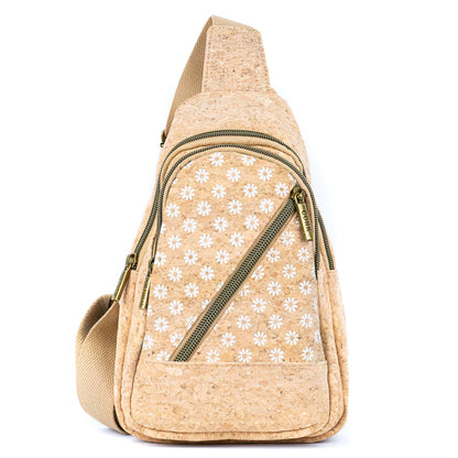 Cork Sling Bag with Printed Front Panel