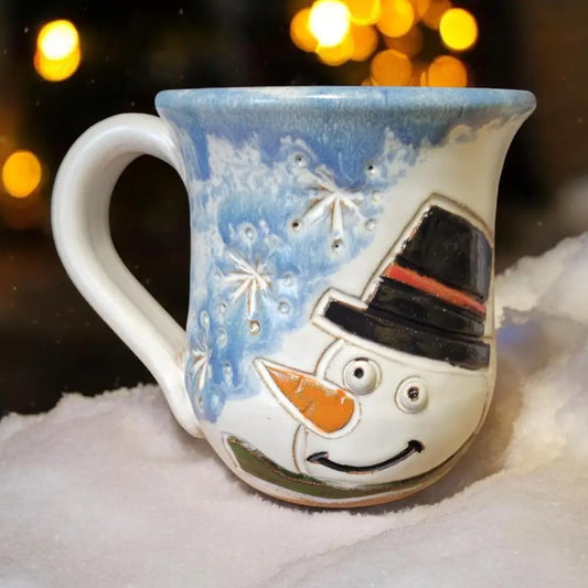Carved Snowman Mug