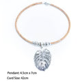 Tropical leaf handmade Cork Necklace