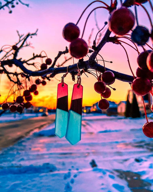 Angelica Wooden & Resin Earrings