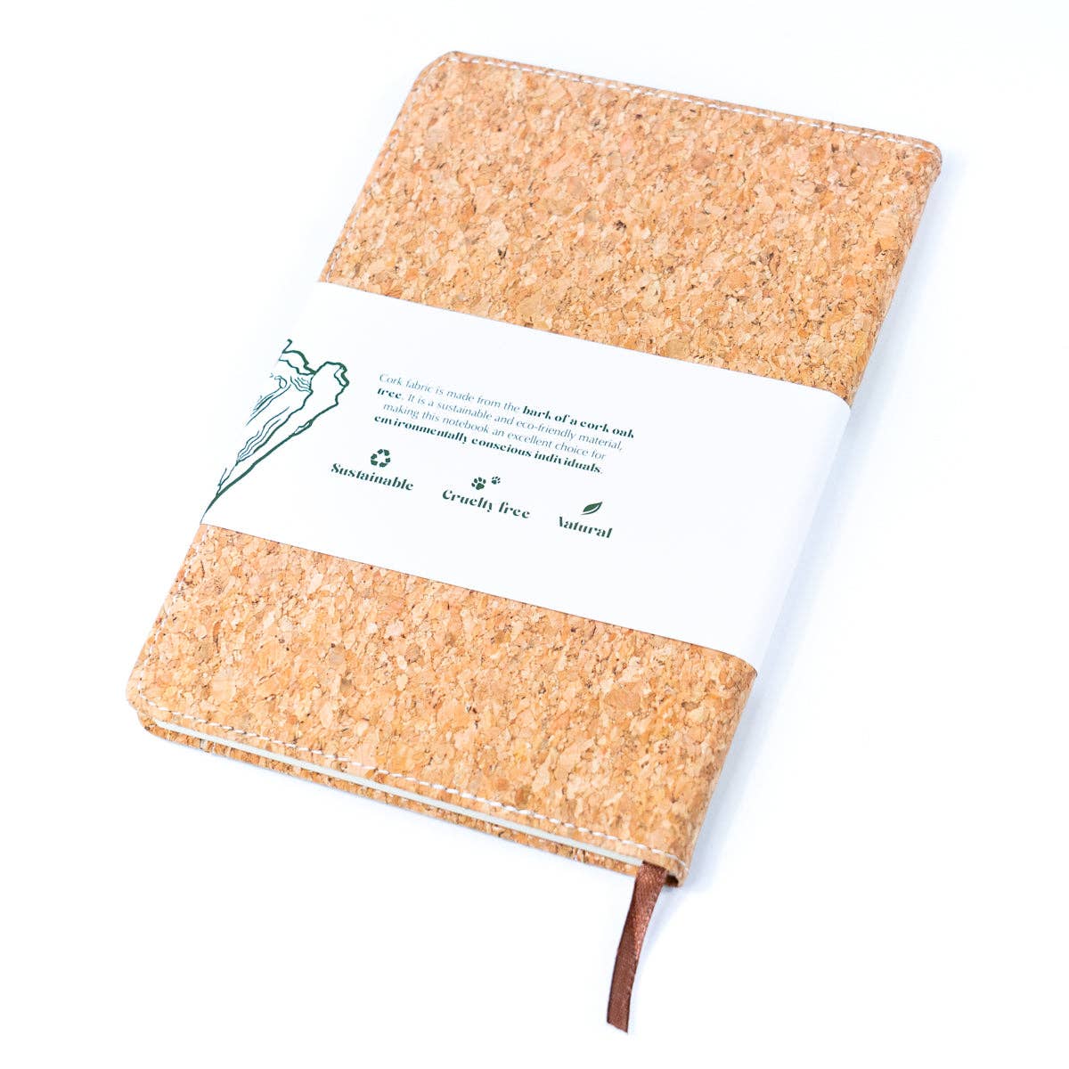 Cork Dairy Notebook with Card Holder and Pen Holder