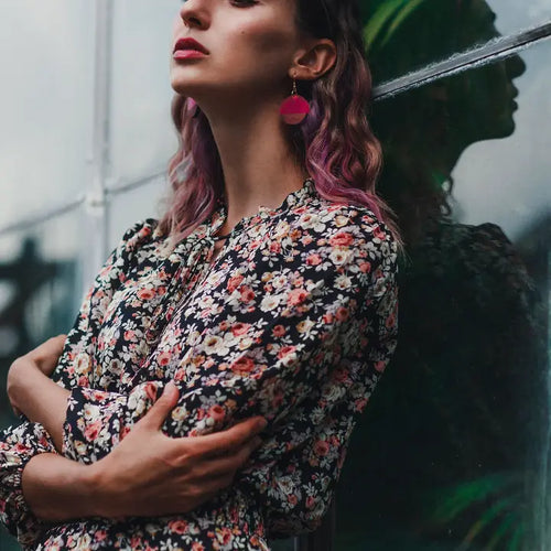 Ava Wooden & Resin Earrings