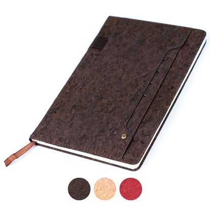 Cork Dairy Notebook with Card Holder and Pen Holder