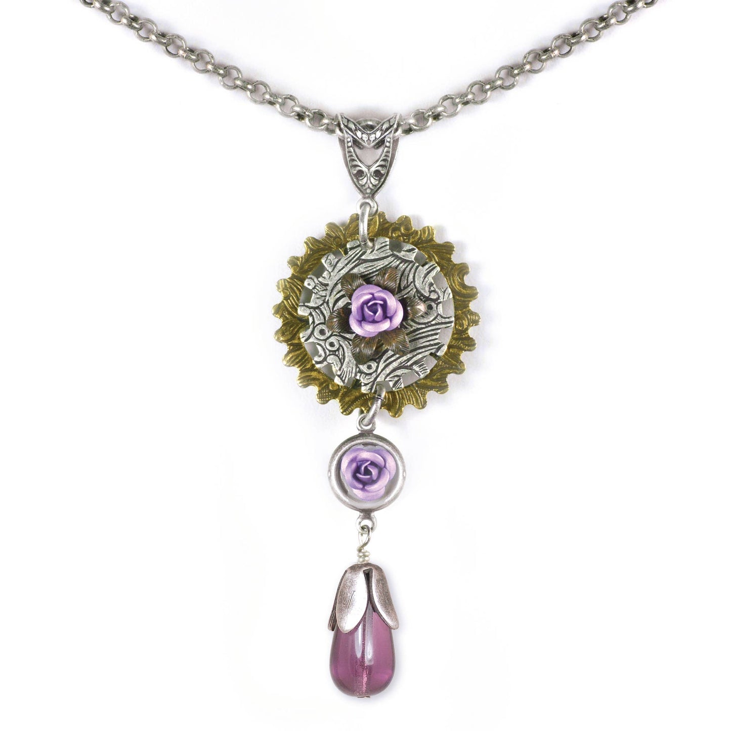 Joan Of Arc Steampunk Necklace