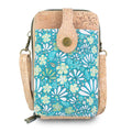 Cork Double Zip Phone Crossbody bag – Floral Print