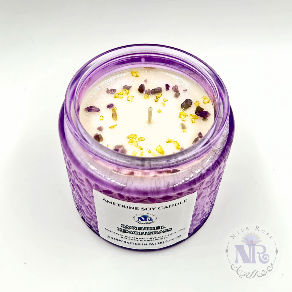 Lavender Lemongrass - Embossed Pure Soy Candle