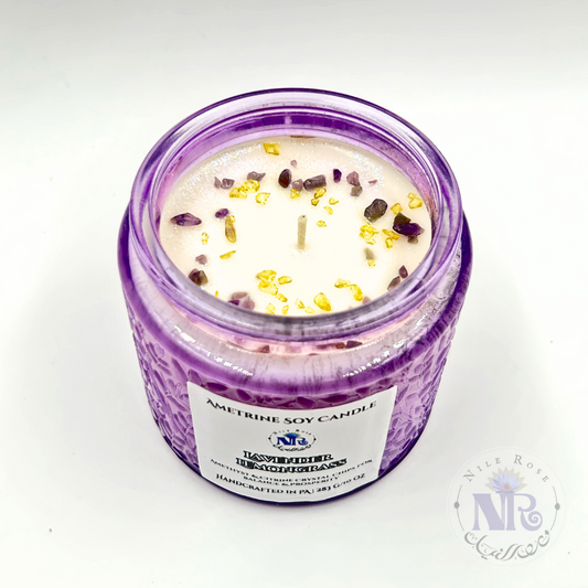 Ametrine Lavender Lemongrass Candle