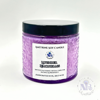 Ametrine Lavender Lemongrass Candle
