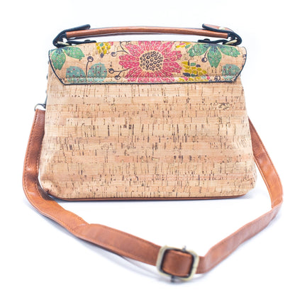 Mosaic and Floral Prints Crossbody cork Bag - MBC