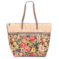 Printed Cork Tote Bag with PU Handle