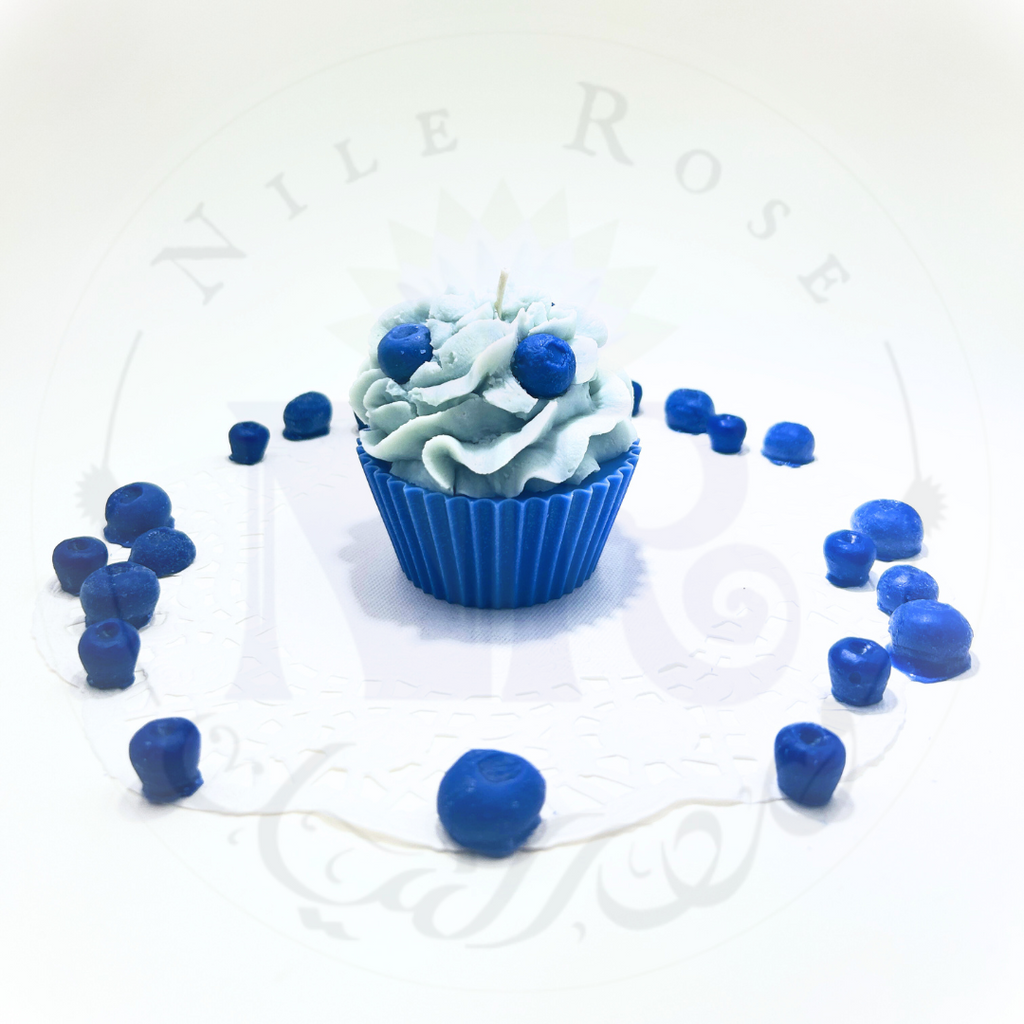 Delightful Blueberry Cupcake Candle
