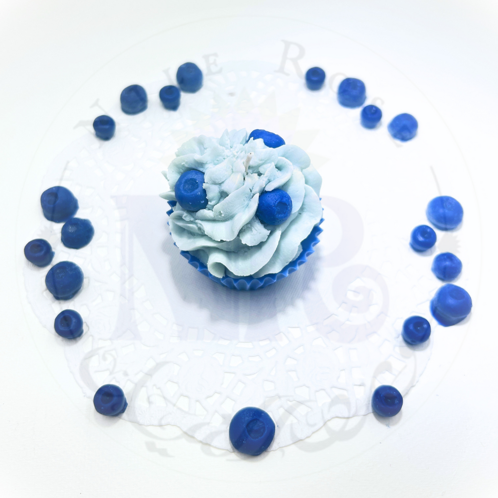 Delightful Blueberry Cupcake Candle