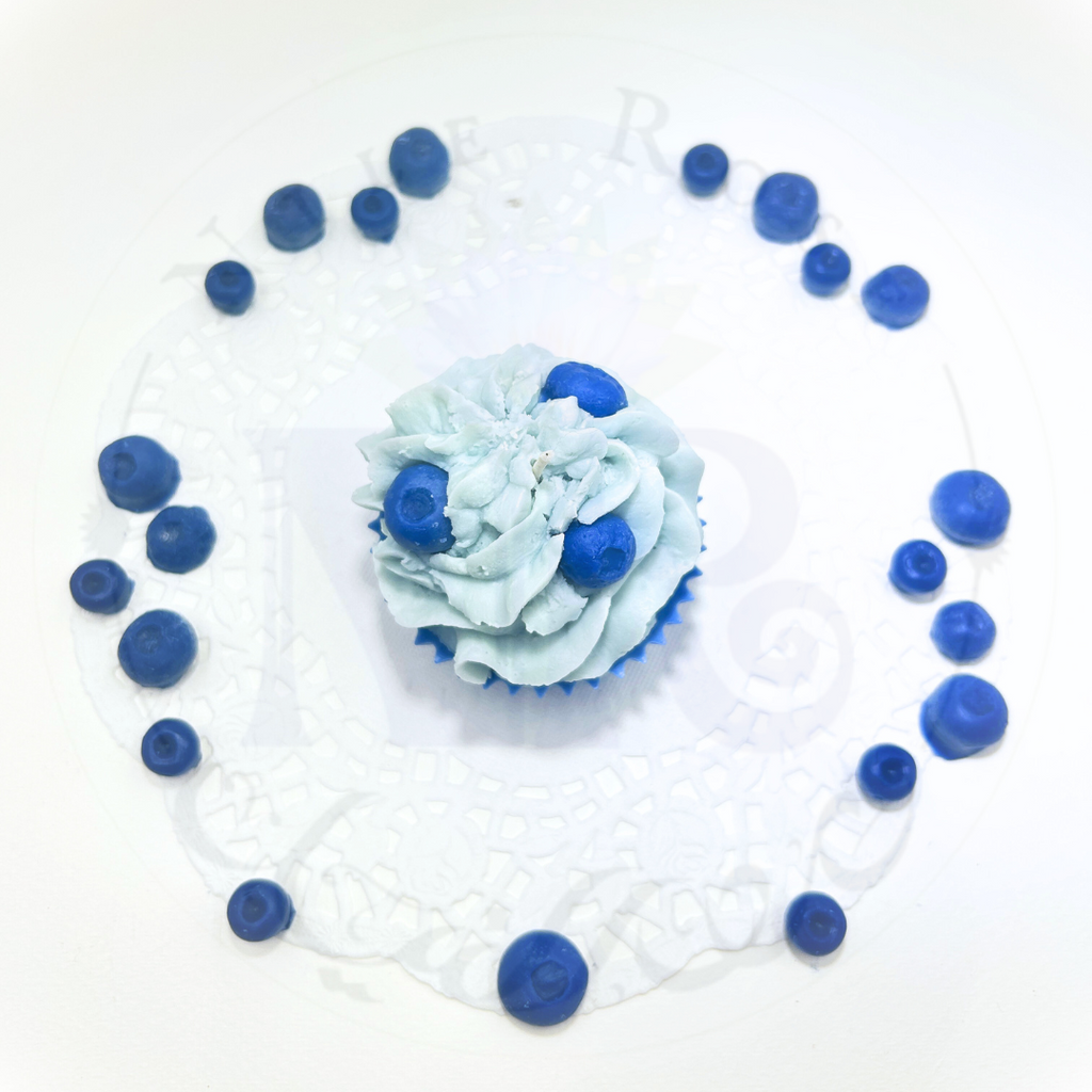 Delightful Blueberry Cupcake Candle